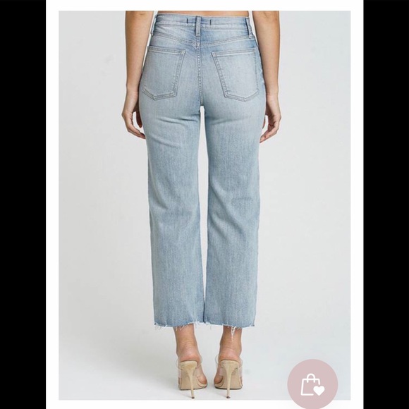 Eunina Dawn high rise wide leg crop jeans size 9 regular - Picture 2 of 9